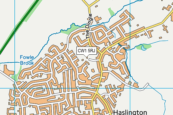 CW1 5RJ map - OS VectorMap District (Ordnance Survey)
