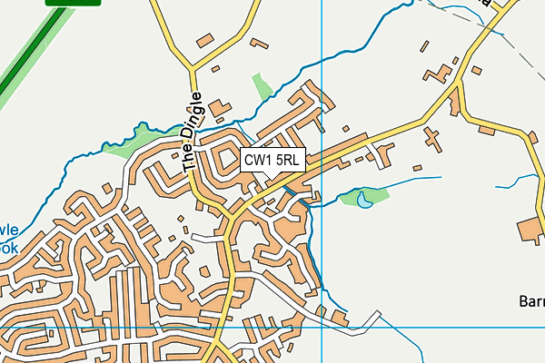 CW1 5RL map - OS VectorMap District (Ordnance Survey)