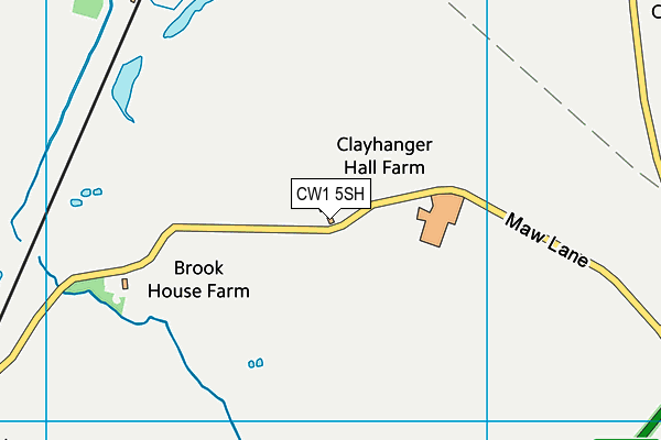 CW1 5SH map - OS VectorMap District (Ordnance Survey)