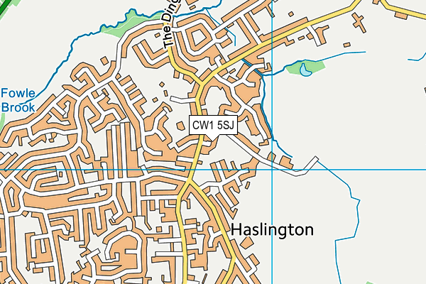 CW1 5SJ map - OS VectorMap District (Ordnance Survey)