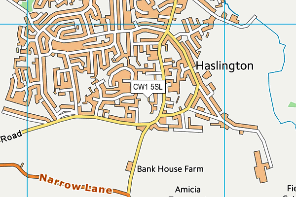 CW1 5SL map - OS VectorMap District (Ordnance Survey)
