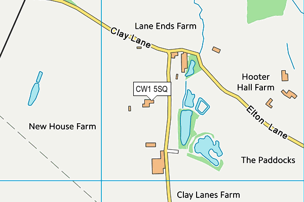 CW1 5SQ map - OS VectorMap District (Ordnance Survey)