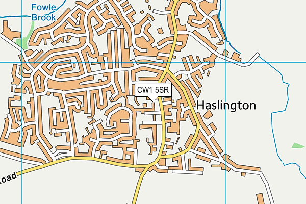 CW1 5SR map - OS VectorMap District (Ordnance Survey)