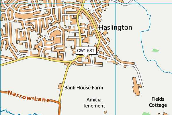 CW1 5ST map - OS VectorMap District (Ordnance Survey)