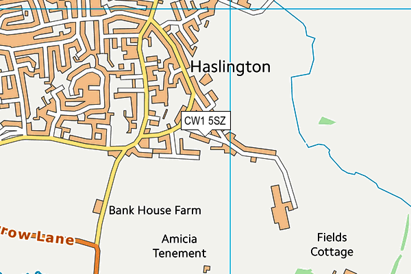 CW1 5SZ map - OS VectorMap District (Ordnance Survey)