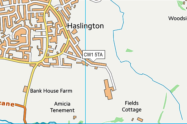 CW1 5TA map - OS VectorMap District (Ordnance Survey)