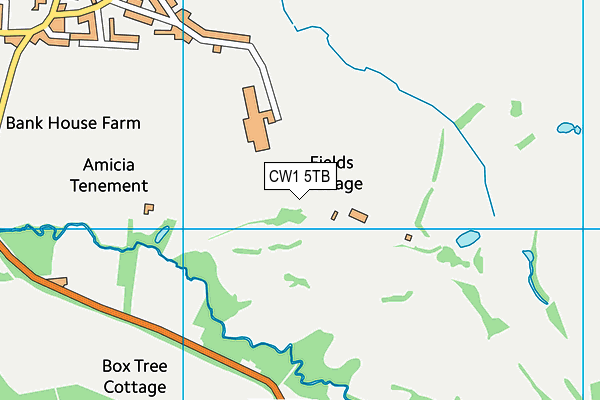 Crewe Golf Club Ltd map (CW1 5TB) - OS VectorMap District (Ordnance Survey)
