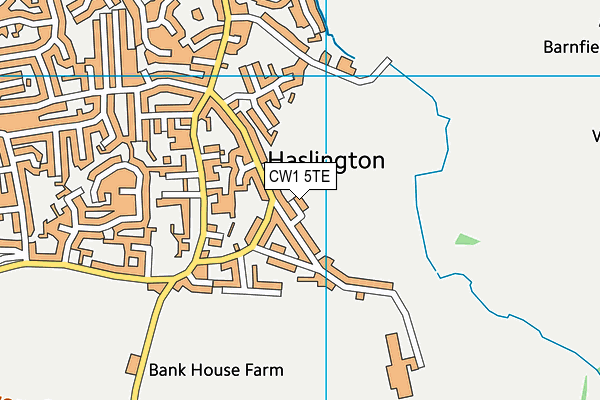 CW1 5TE map - OS VectorMap District (Ordnance Survey)