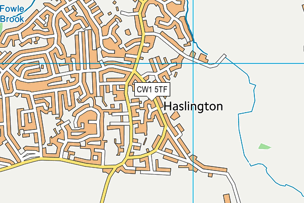 CW1 5TF map - OS VectorMap District (Ordnance Survey)