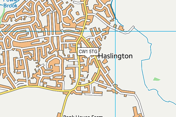 CW1 5TG map - OS VectorMap District (Ordnance Survey)