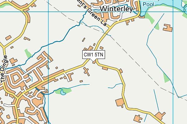 CW1 5TN map - OS VectorMap District (Ordnance Survey)