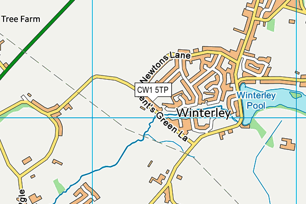 CW1 5TP map - OS VectorMap District (Ordnance Survey)