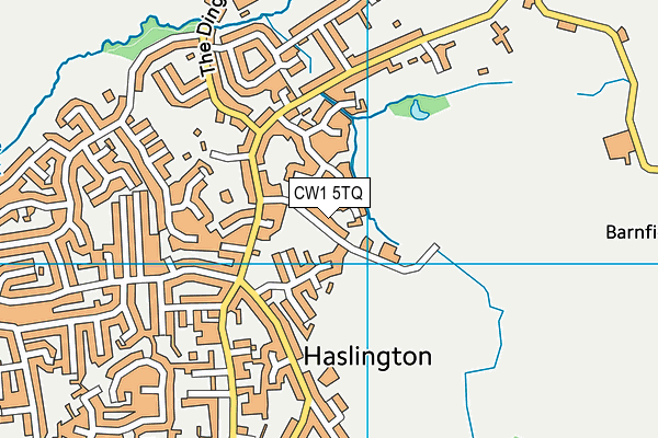 CW1 5TQ map - OS VectorMap District (Ordnance Survey)
