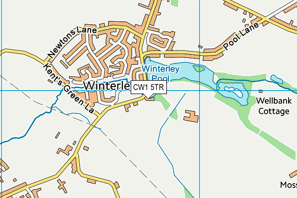 CW1 5TR map - OS VectorMap District (Ordnance Survey)