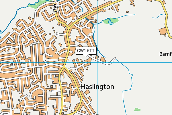CW1 5TT map - OS VectorMap District (Ordnance Survey)