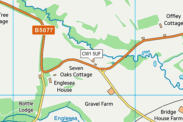 CW1 5UF map - OS VectorMap District (Ordnance Survey)