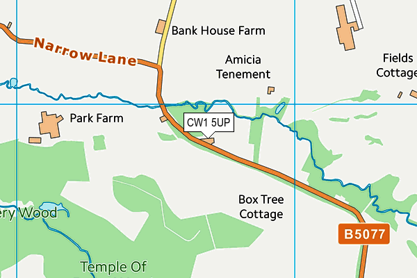 CW1 5UP map - OS VectorMap District (Ordnance Survey)