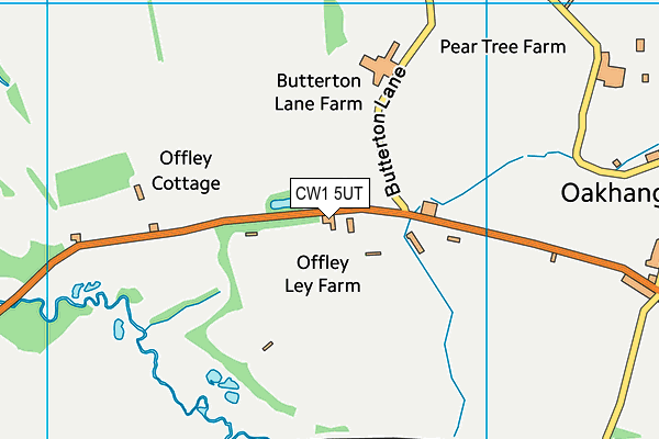 CW1 5UT map - OS VectorMap District (Ordnance Survey)