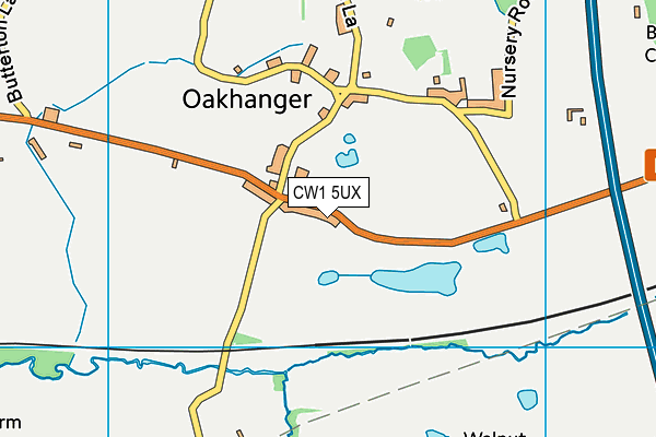 CW1 5UX map - OS VectorMap District (Ordnance Survey)