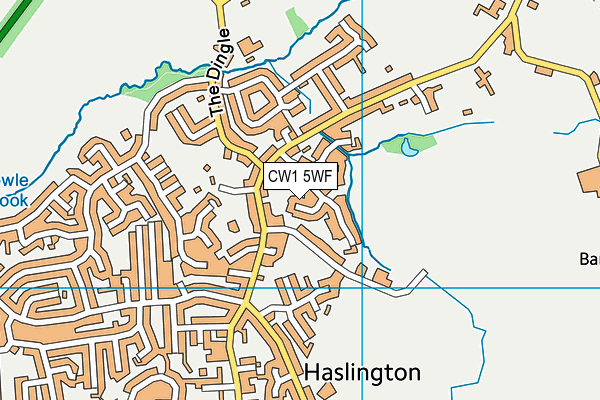 CW1 5WF map - OS VectorMap District (Ordnance Survey)
