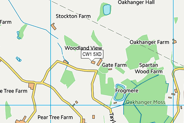 CW1 5XD map - OS VectorMap District (Ordnance Survey)
