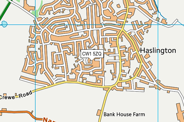 CW1 5ZQ map - OS VectorMap District (Ordnance Survey)