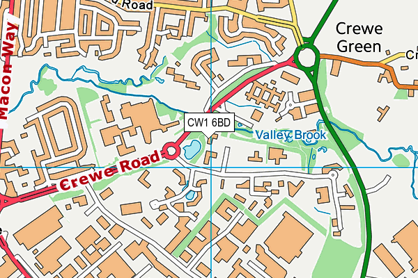 CW1 6BD map - OS VectorMap District (Ordnance Survey)