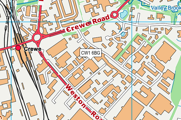 CW1 6BG map - OS VectorMap District (Ordnance Survey)