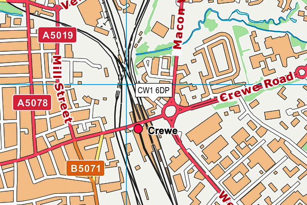 CW1 6DP map - OS VectorMap District (Ordnance Survey)