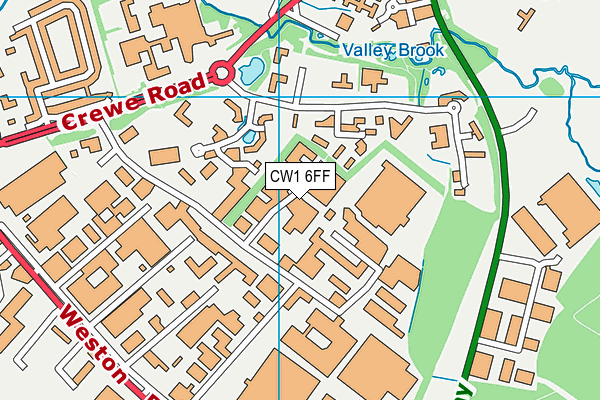 CW1 6FF map - OS VectorMap District (Ordnance Survey)