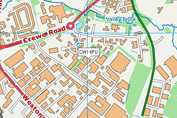 CW1 6FU map - OS VectorMap District (Ordnance Survey)