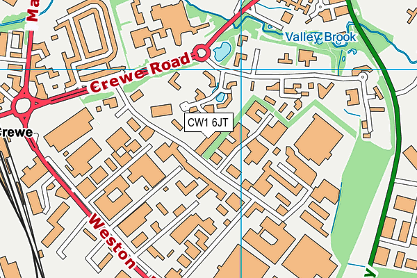 CW1 6JT map - OS VectorMap District (Ordnance Survey)