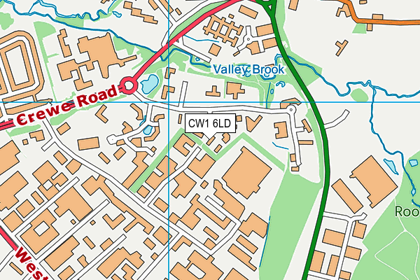 CW1 6LD map - OS VectorMap District (Ordnance Survey)