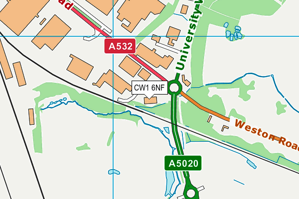 CW1 6NF map - OS VectorMap District (Ordnance Survey)