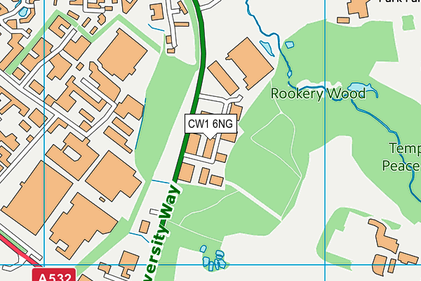 CW1 6NG map - OS VectorMap District (Ordnance Survey)