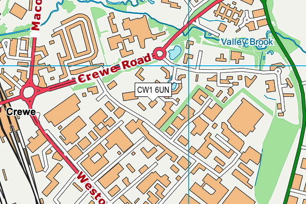 CW1 6UN map - OS VectorMap District (Ordnance Survey)