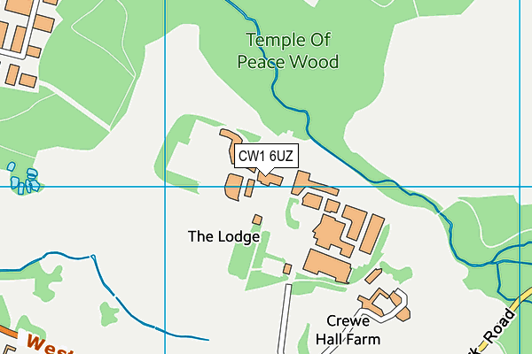 Crewe Hall map (CW1 6UZ) - OS VectorMap District (Ordnance Survey)