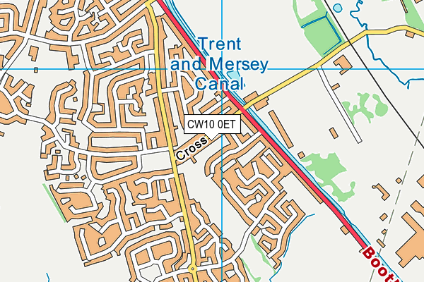 CW10 0ET map - OS VectorMap District (Ordnance Survey)