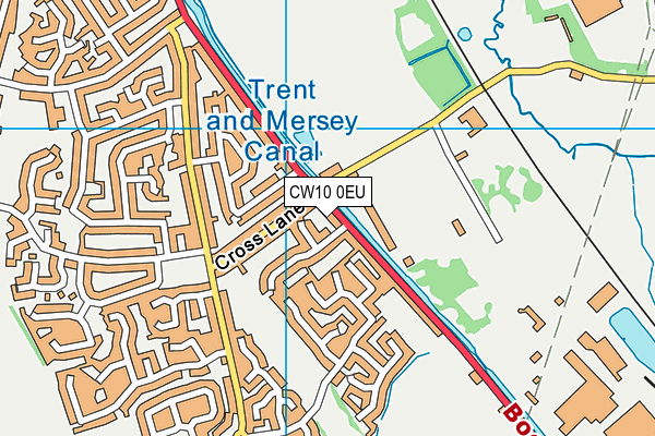 CW10 0EU map - OS VectorMap District (Ordnance Survey)