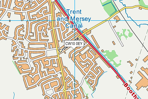 CW10 0EY map - OS VectorMap District (Ordnance Survey)