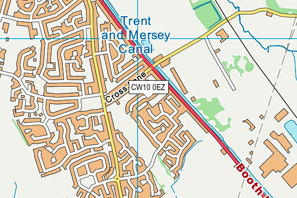 CW10 0EZ map - OS VectorMap District (Ordnance Survey)