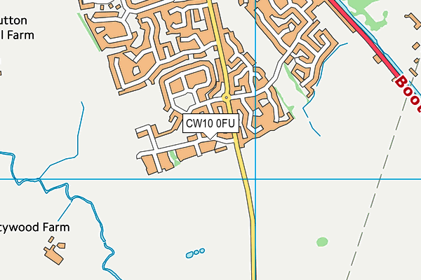 CW10 0FU map - OS VectorMap District (Ordnance Survey)