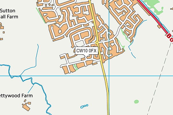 CW10 0FX map - OS VectorMap District (Ordnance Survey)