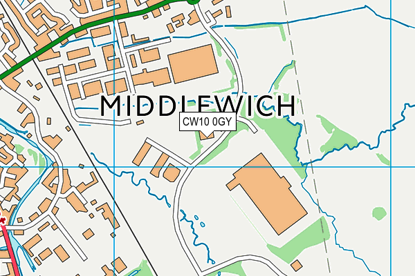 CW10 0GY map - OS VectorMap District (Ordnance Survey)