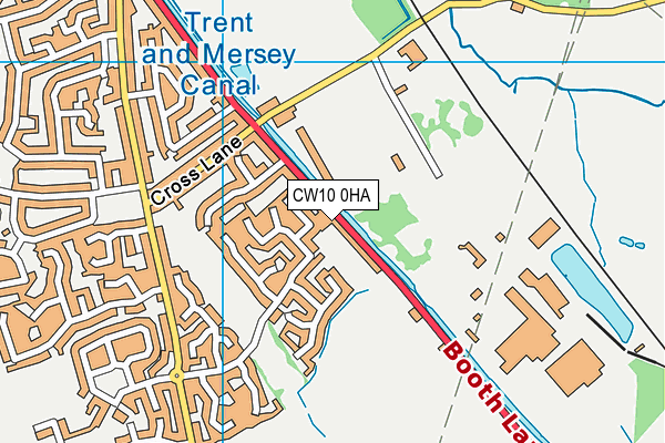 CW10 0HA map - OS VectorMap District (Ordnance Survey)