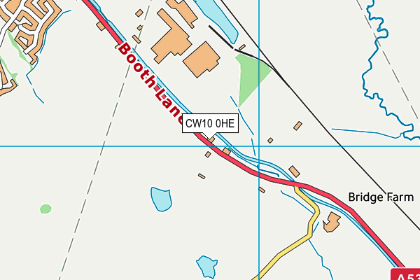 CW10 0HE map - OS VectorMap District (Ordnance Survey)