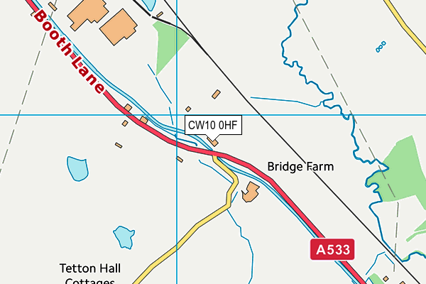 CW10 0HF map - OS VectorMap District (Ordnance Survey)