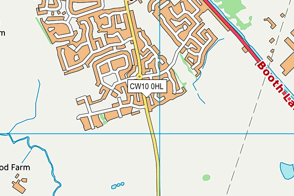 CW10 0HL map - OS VectorMap District (Ordnance Survey)