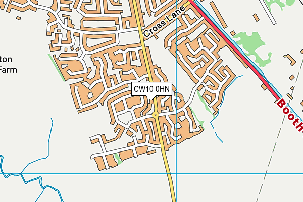 CW10 0HN map - OS VectorMap District (Ordnance Survey)