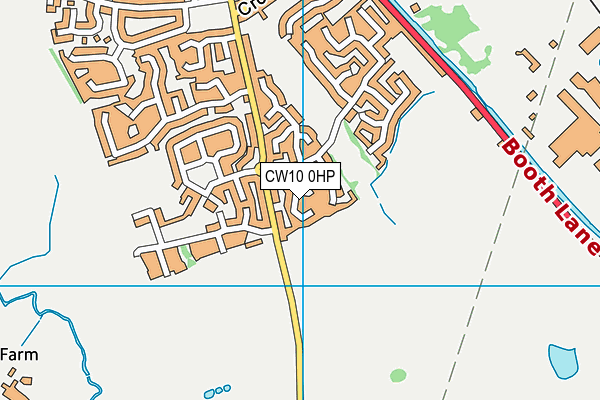 CW10 0HP map - OS VectorMap District (Ordnance Survey)